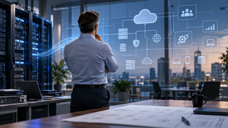 IT Transformation Blueprint in a Modern Office