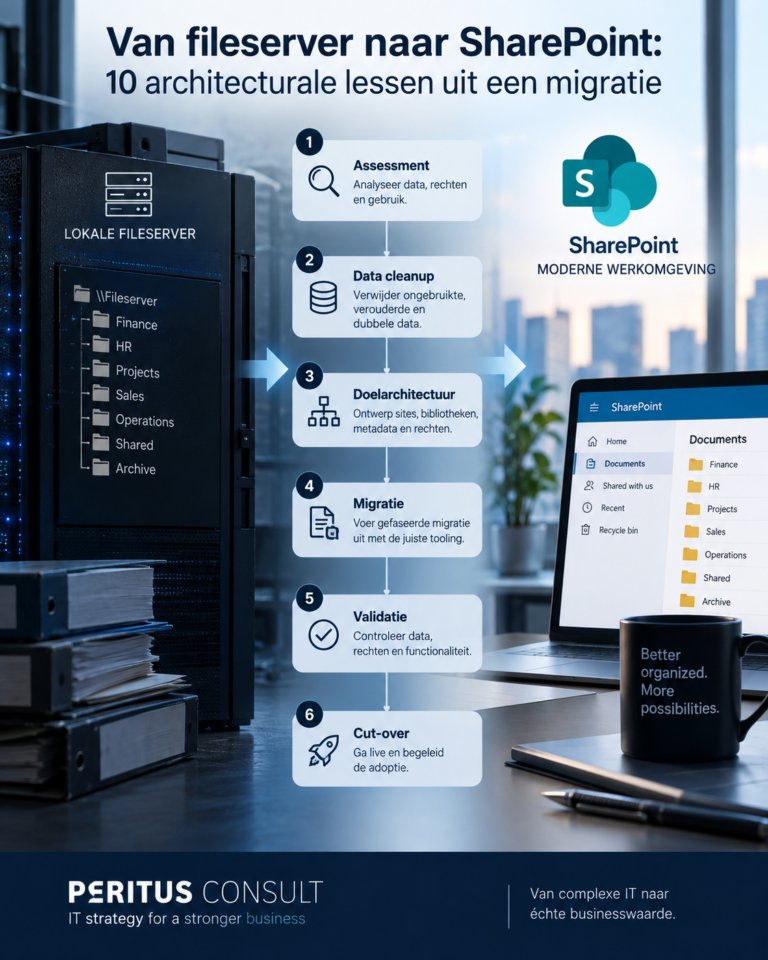 Architecturale migratie van een lokale fileserver naar Microsoft SharePoint