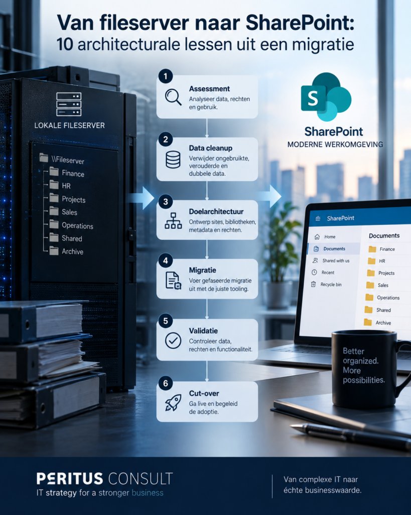 Architecturale migratie van een lokale fileserver naar Microsoft SharePoint