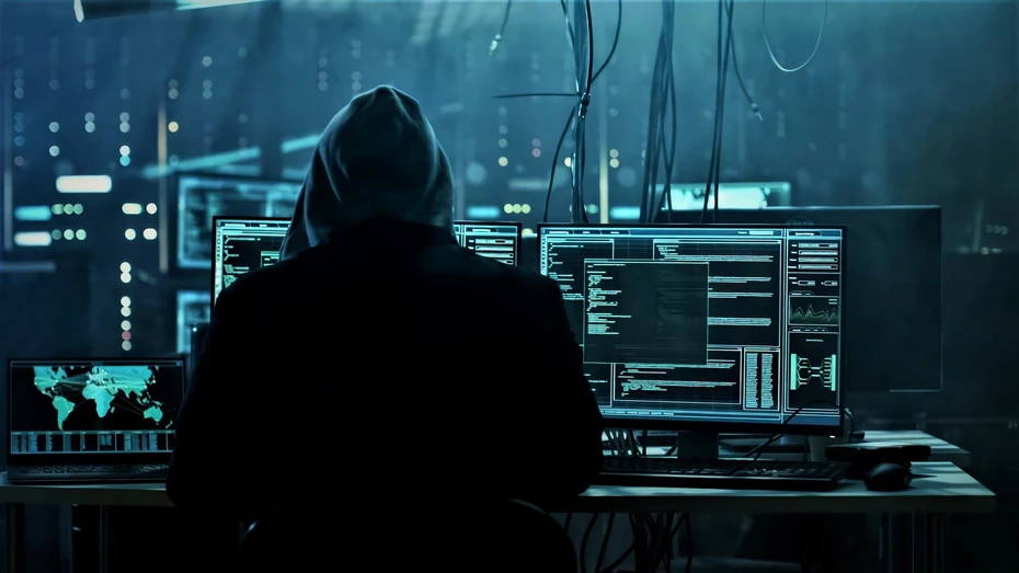 Blue hacker - multiple monitors
